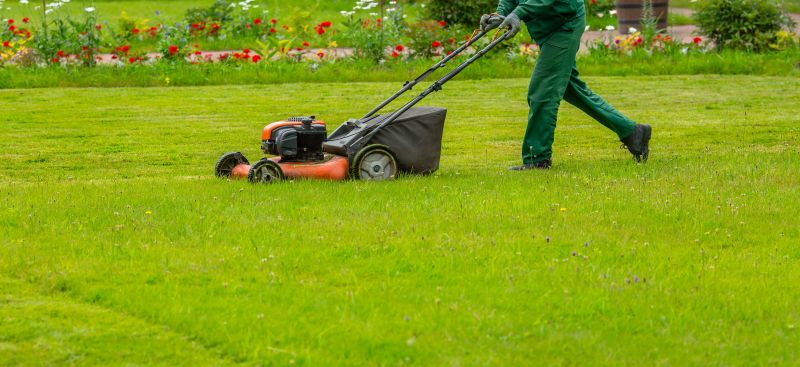Lawn Mowing Crew at Work